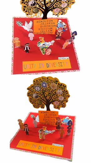 School 3D Project ~~ Unity In Diversity Of India #art #craft #schoolproject