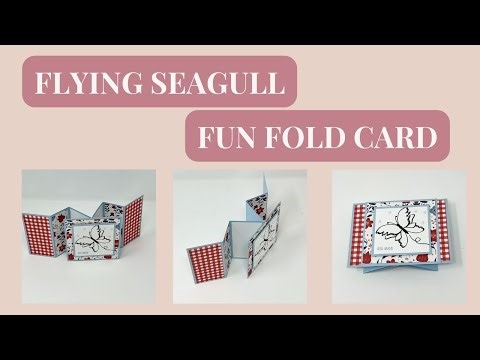 Exciting Fun Fold Card: Flying Seagull Card