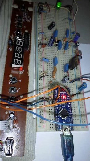 Testing a panel based on HBS-588 led driver and key scanner IC with Arduino Nano