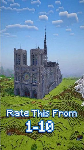Build Notre-Dame Cathedral ⛪ #minecraft #paris #minecraftbuilding