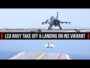 LCA Navy Landing & Take Off on INS Vikrant | Indian Navy | HD Video