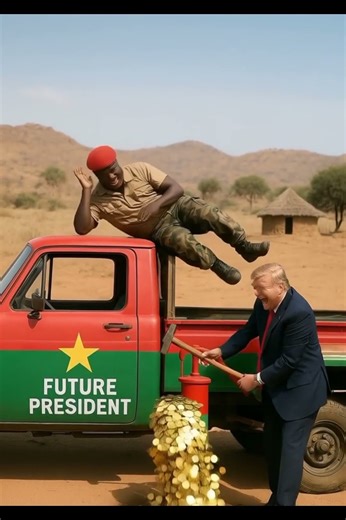 Trump hit the hand pump. Ibrahim Traore wake up and laughing funny 🤣#satire #shortsfeed #comedy
