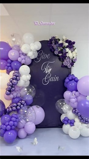 #internationalwomensday Event.Balloon Details: Latex Purple, white & Lilac, Chrome Purple. Backdrop