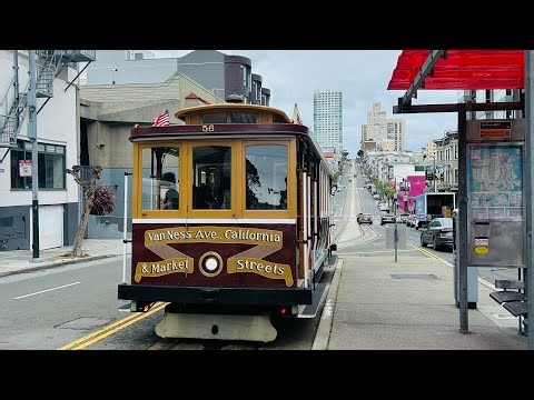 The Iconic San Francisco Cable Car | 4k Video
