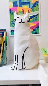 Tuto couture avec les enfants d'un chat en tissu - Voltaire et les Zamizen