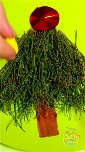 Let’s Make Nature Craft! 😮 From Drawing to REAL Tree Art! 🎄 #DIY #Kids #Shorts