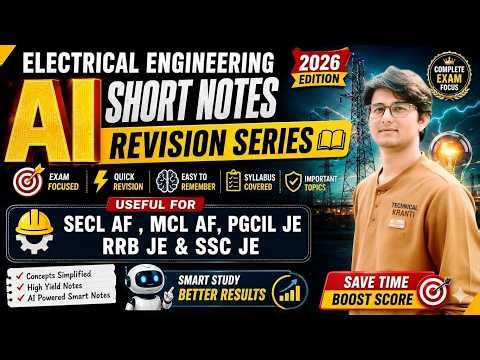 🎯Electrical Engineering AI Short Notes Revision Series✅SECL AF • MCL AF • PGCIL JE • RRB JE • SSC JE