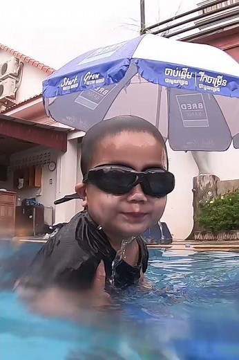 Toddler Swim lesson, Siem Reap, Cambodia