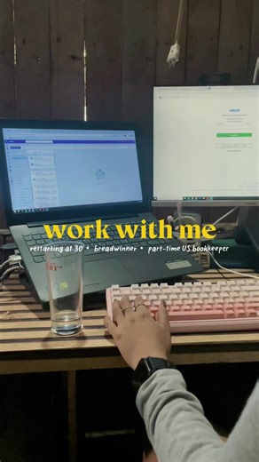 i used to think i needed a better setup before i could start. but this is what i have right now. so this is where i begin. no aesthetic desk. no upgrades. just me, my work, and my focus. if you’re waiting for things to look perfect, maybe this is your sign to start anyway 🤍 #workfromhome #provincelife #wfh #virtualassistant #breadwinner