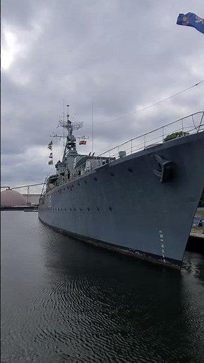 Bow View of HMCS Haida Royal Canadian Navy Destroyer in Hamilton Canada