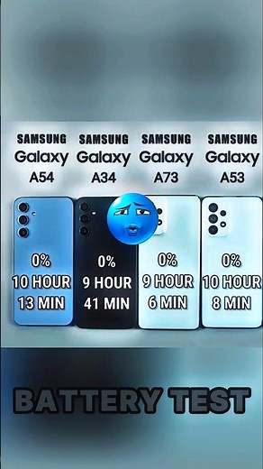 Samsung A54 vs A34 vs A73 vs A53 - Battery Test