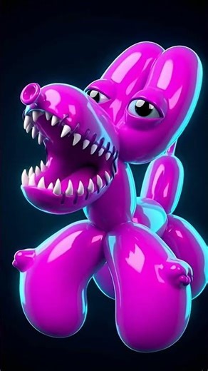 This Balloon Dog Is NOT Cute… 😈🎈 | Creepy 3D Monster Short #horror