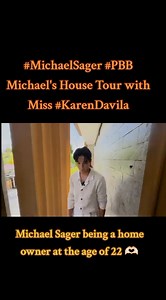 #MichaelSager #PBB Michael's House Tour with Miss #KarenDavila Michael Sager being a home owner at the age of 22 🫶🏻 . watch the full vlog here: https://youtu.be/vQAmn1q3Fe4?si=H6cQDo0T8gnoBv0u . . #fyp #pinoybigbrother #pbbcollabupdates #pbbmichael #pbbemilio #pbbcollab #MILI #pbbhighlights #pbbupdates #longervideos #4u #xybca #michael #PBBTheBigCollab #PBBCollabWithGMA #pbbesnyr #esnyr #riverjoseph #pbbriver #sagerwarriors #myilonggogirl #micjill #shininginheritance #ShiningInheritanceGMA #gm