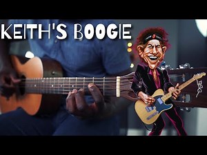 Keith Richards Style Acoustic Blues Guitar Lesson / With Tabs