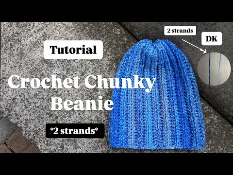 2- strand DK Yarn Hack for a Chunky Beanie | DIY Crochet Beanie | Beginner Friendly Tutorial!!