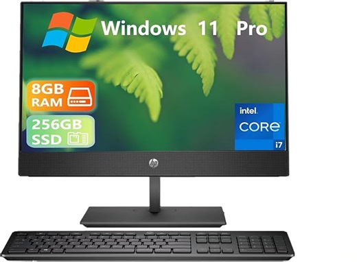 HP ProOne 600 G4 All-in-One Desktop Computer, 21.5" AIO Desktop, Core i7-8700T, 2.4GHz-4.0GHz, 8GB RAM, 256GB SSD,&