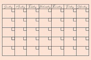 Blank Monthly Digital Calendar PDF for Goodnotes, iPad or to Print - Etsy Canada
