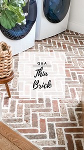 How We DIY'd Our Thin Brick Floors (Tools and Materials List) — Minted Vintage (Home   Market)