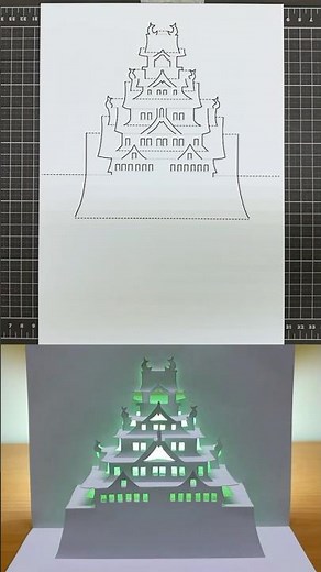 OSAKA Castle｜Origami Architecture｜paper art｜kirigami｜Pop up card｜大阪城 天守閣 #art #diy #architecture