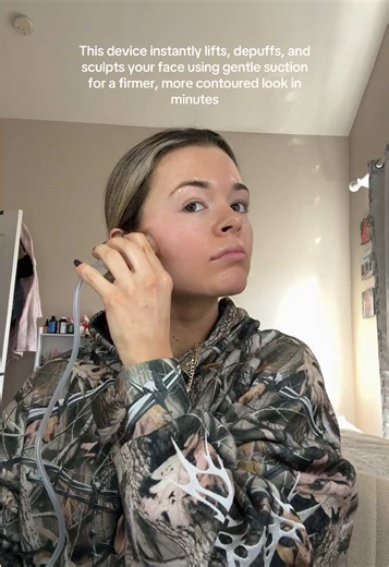 I’ve been using this facial cupping device and it really does help with puffiness, tension, and circulation. The suction is gentle but strong enough to lift and move fluid, so your face looks more defined and less swollen after a few minutes. I use a little oil and slowly glide it along my jawline and cheekbones, and it instantly helps with that tired, puffy look. It’s basically at-home lymphatic drainage without going to a spa, and it takes less than five minutes. #facialcupping #lymphaticdrain