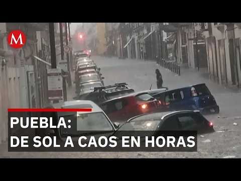 Puebla woke up sunny and ended up underwater: one dead and restaurants destroyed