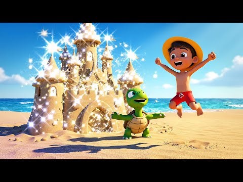 Minecraft Tiny Turtle Built a Sand Castle | Kids Songs & Nursery Rhymes