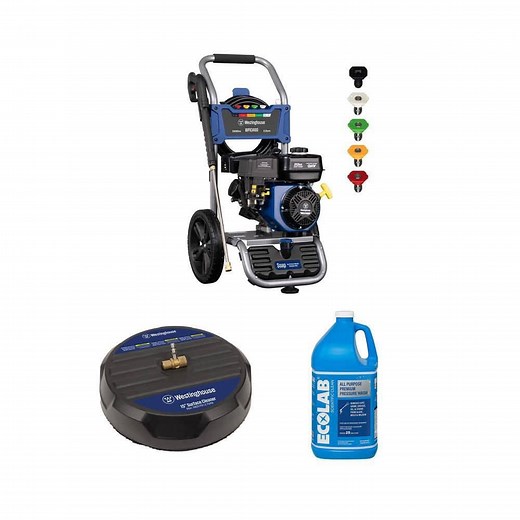 3400 PSI 2.6 GPM Pressure Washer with 5 Tips, 15 in. Surface Cleaner and 1 Gal. Wash Concentrate - The Home Depot