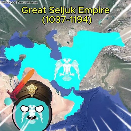 History of Central Asia #countryballs #history #map #Central Asia