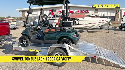 The Aluma 5410-TG utility trailer has a 2000# rubber torsion axle, 13" Aluminum wheels, fender steps, tongue handle, receptacle holder, LED lighting and a 54" X 120" bed size. Stop and see us today and ask about Aluma Trailers. See our inventory http://www.loneysales.com #aluma #alumalife #Aluminumtilttrailer #Trailerlove #Trailerlife #Madeintheusa . . . #UtilityTrailer #SideXSide #Mowers | Loney Sales & Service