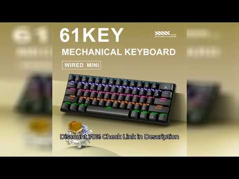 K61 Wired Portable Mechanical Keyboard, Phantom RGB Colorful, Gaming-grade Response, Ergonomic Desig
