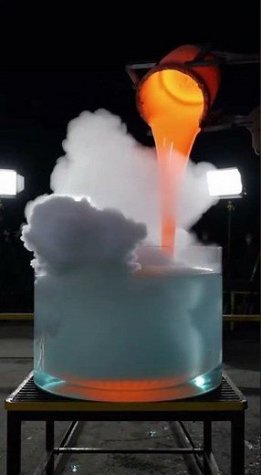 What Happens When You Pour Molten Metal Into Water? #experiment #4k #physics