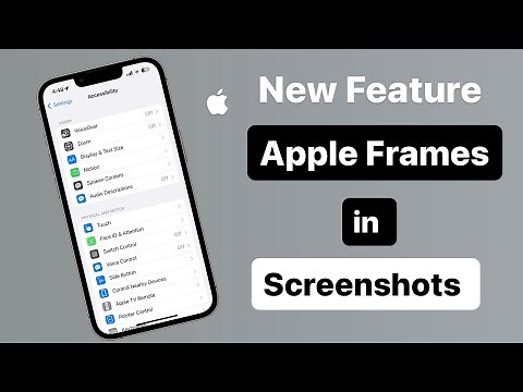iPhone Screenshot feature - Apple Frames in screenshots