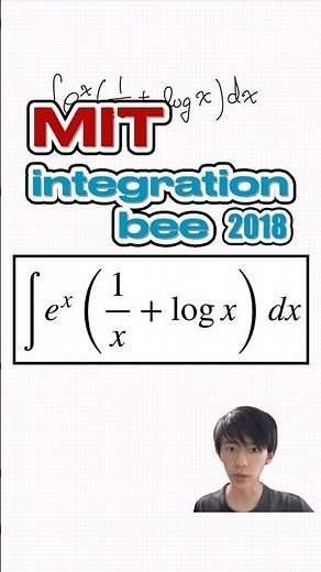 Mixed exponential and logarithmic indefinite integrals (MIT Integration Bee 2018) #integration