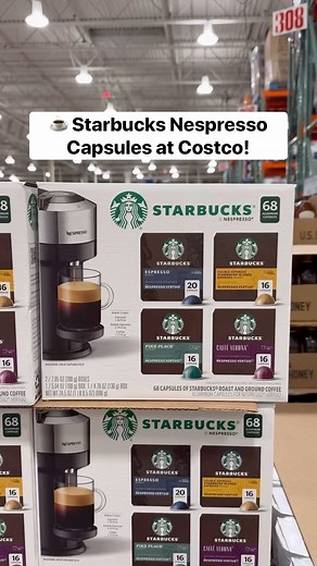 Costco Buys on Instagram: "Here’s something new! I spotted this Starbucks Nespresso Capsule Variety Pack! 🤩 It includes 20 espressos, 16 double espressos, and 32 coffee capsules! It’s SUCH a good deal too compared to buying anywhere else! ($78.49) #costco #starbucks #nespresso"
