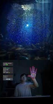 Unreal engine underwater interactive art : Aquarium #flocking #underwater #handtracking