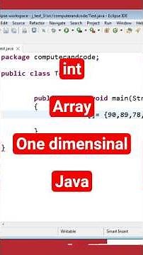 int array one dimensional java