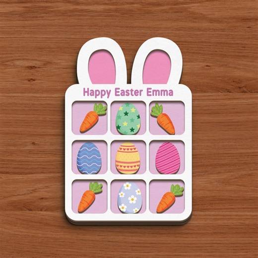 Easter Egg Bunny Tic Tac Toe, Personalized Kids Wooden Board Game With Name, Bunny Theme Gifts for Son Daughter Niece Grandkids, Home Decor - Etsy Australia