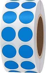 HYBSK 2000pcs Color Coding Dot Labels 1/2 inch 13mm Round Coding Dot Stickers for Envelopes Paper Scrapbook(Blue)