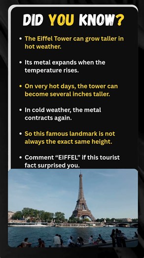 Why The Eiffel Tower Changes Height #travel