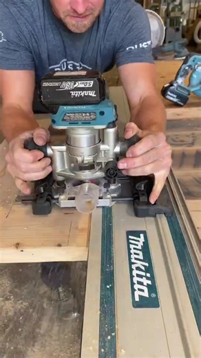 This track router set up 👍👍 #tools #tool #makita #router #woodwork #woodworking #wood #madera #herramientas #woodshop #maker #build #diy
