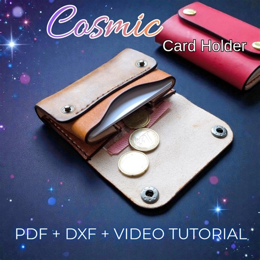 Easy Minimal Leather Wallet Pattern PDF DXF | Beginner Friendly - Etsy