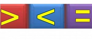 Símbolos mayor, menor o igual