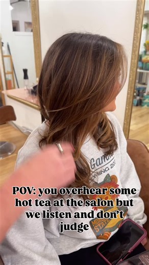 When you overhear some hot tea at the salon, but we listen and don’t judge 🤭💕 just some fun for yall featuring the lovely Caroline 💖 | Erin Jones Roche