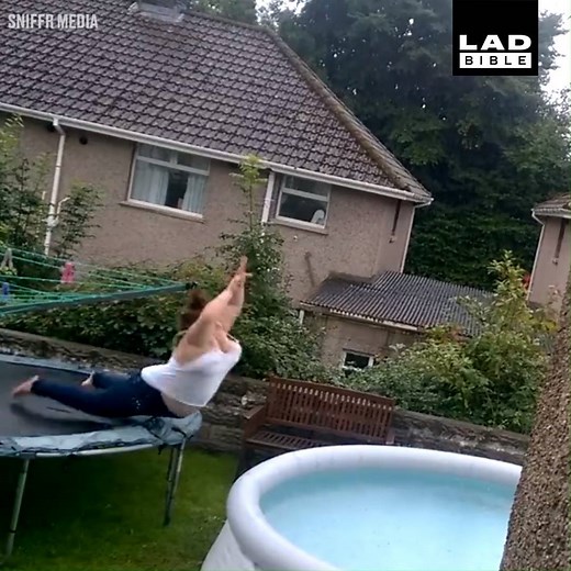 9.9M views · 54K reactions | 'My jump into the paddling pool didn't go quite as planned...'  Sniffr Media | LADbible | Facebook