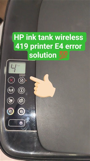 #hp ink tank wireless 419 printer E4 error solution 💯#printer #100kvews #viral #shorts #viralposts