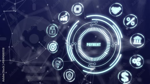 Secure Digital Payment Gateway and Global Financial Transaction Processing Systems for Internet, Business, Technology and Network Concept.