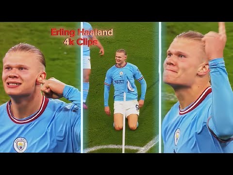 Erling Haaland 4K Clips | Best HD Highlights | Free for Editing (No Watermark)