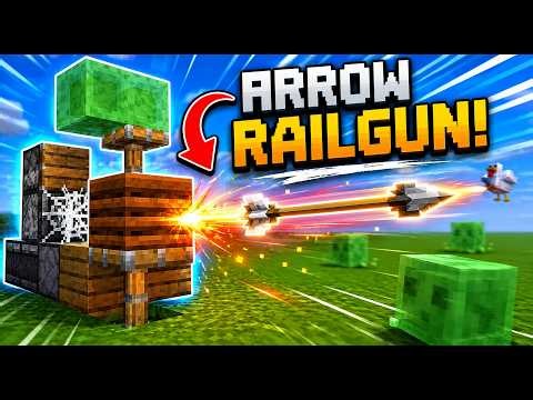 Compact WindCharge Arrow Railgun | Perfect Timing | Perfect Alignment | Minecraft Java 1.21.11