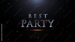 Best Party, Best Party Text Animation Video, Cinematic Best Party Logo, 3D Best Party Text Effects Animation Videos, Best Party Letter Animation