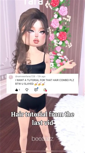 Hair combo tutorial ✨ #dti #dresstoimpress #tutorial #roblox